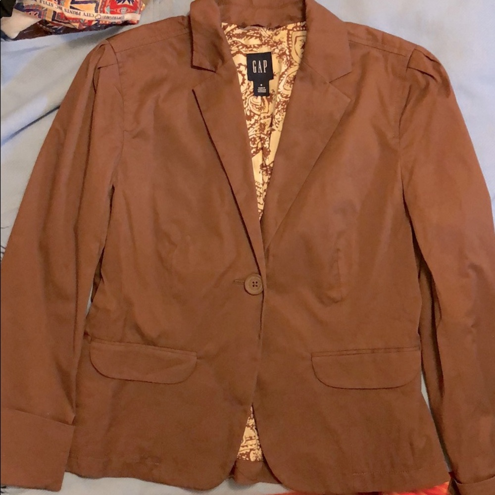 Brown cotton blazer